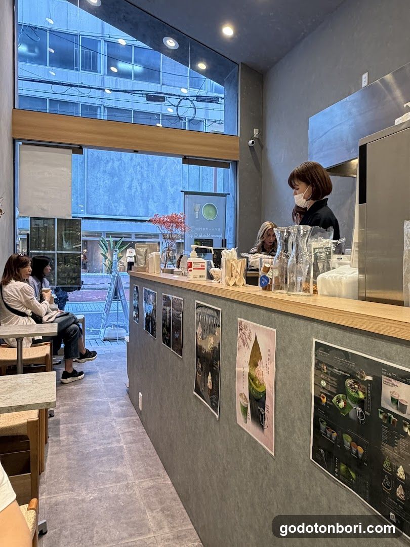 Coffee Shop Interior with Staff and Customers