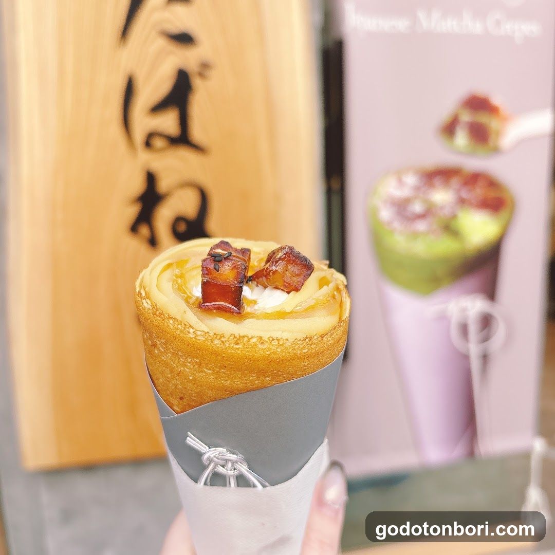 Matcha Crepe with Bacon