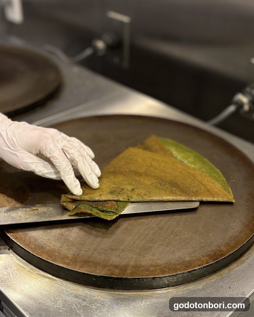 Crepe Preparation on Griddle
