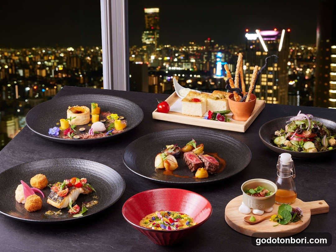 Fine Dining Table with City View