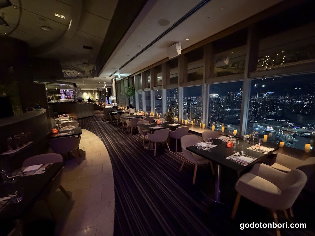 Dining Room Interior with City View