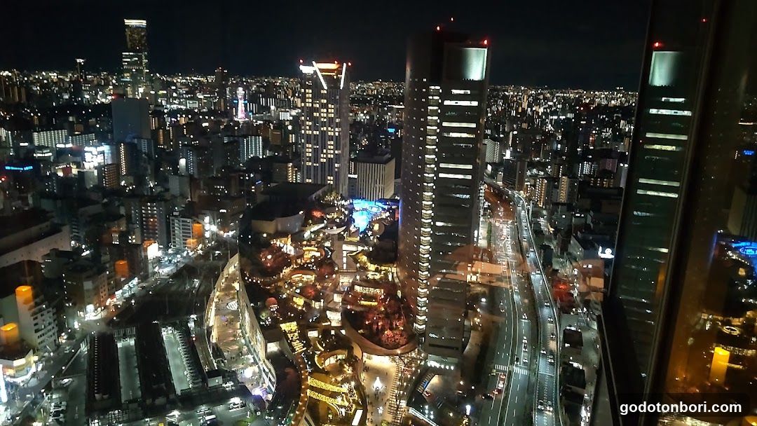 Night Cityscape View from High Building
