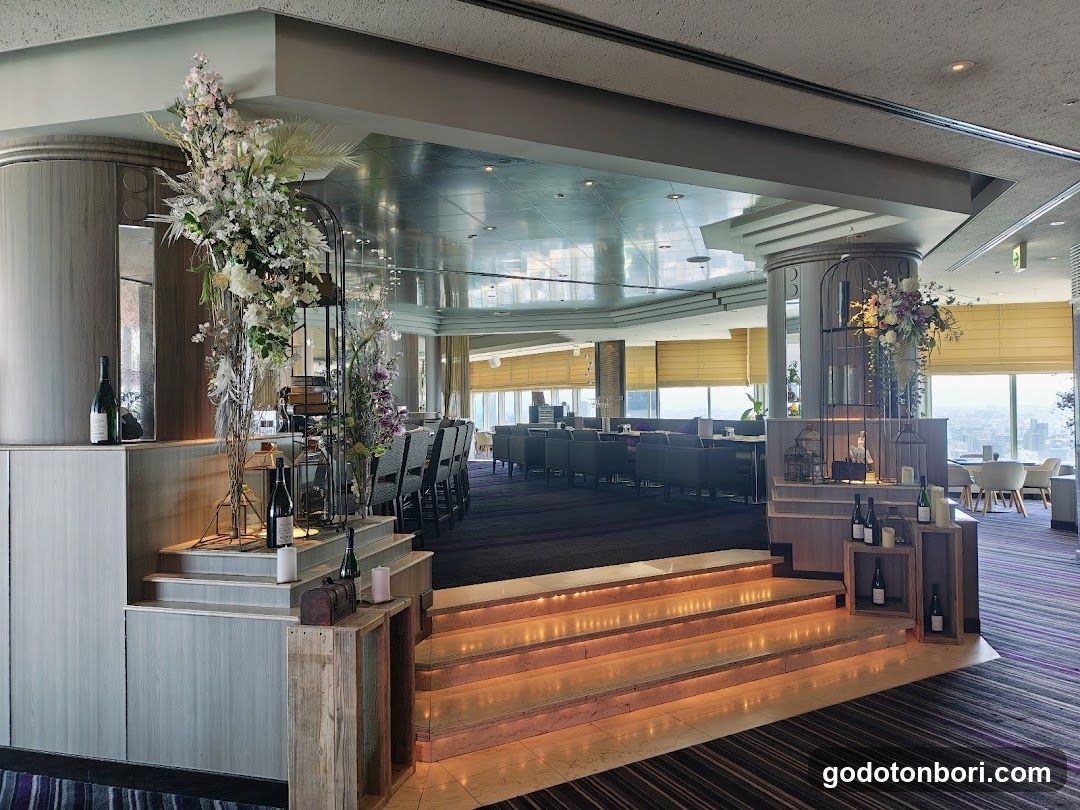 Elegant Interior Space with Floral Decor and Seating Area