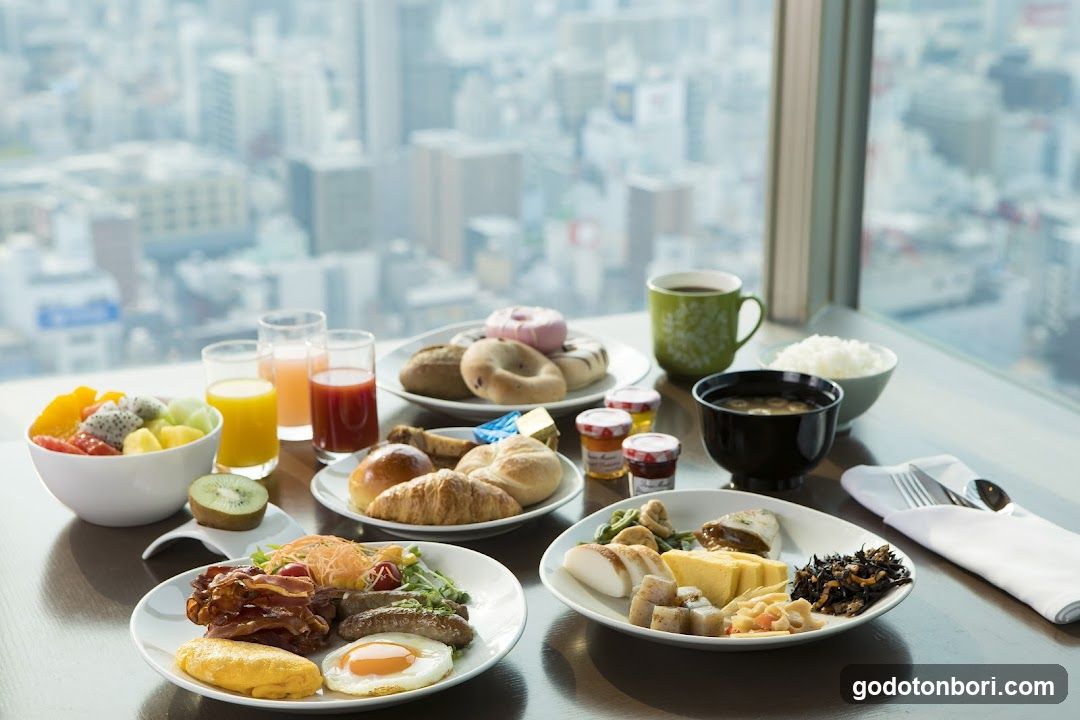 Breakfast Spread with City View