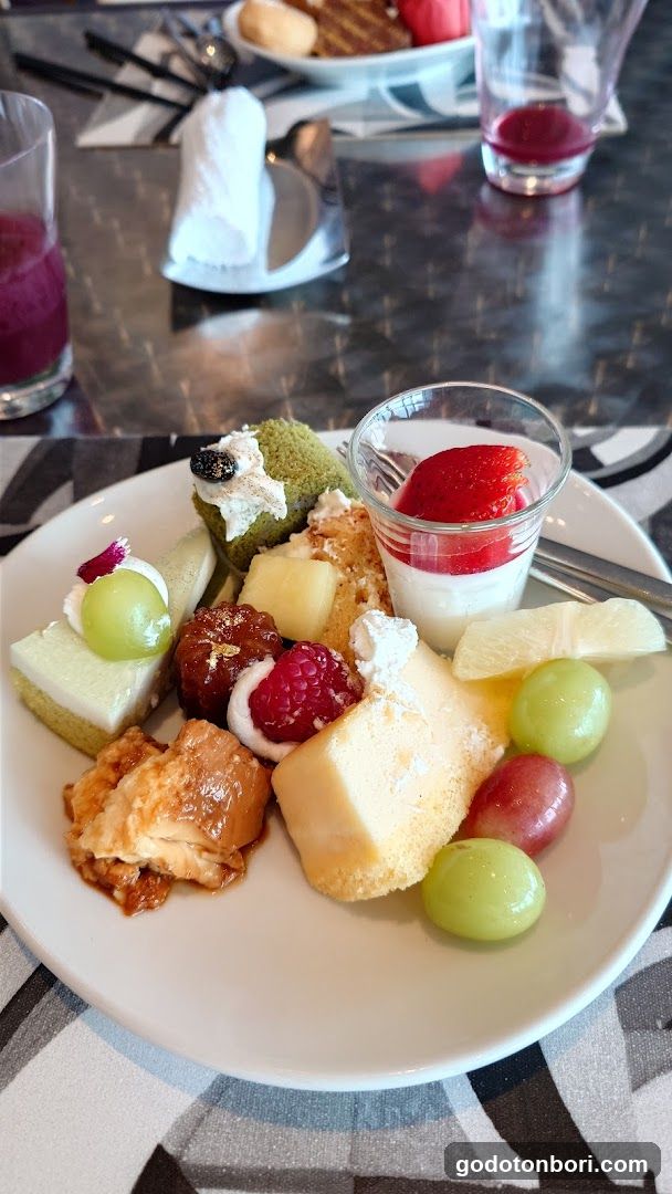 Dessert Platter with Fruits and Pastries