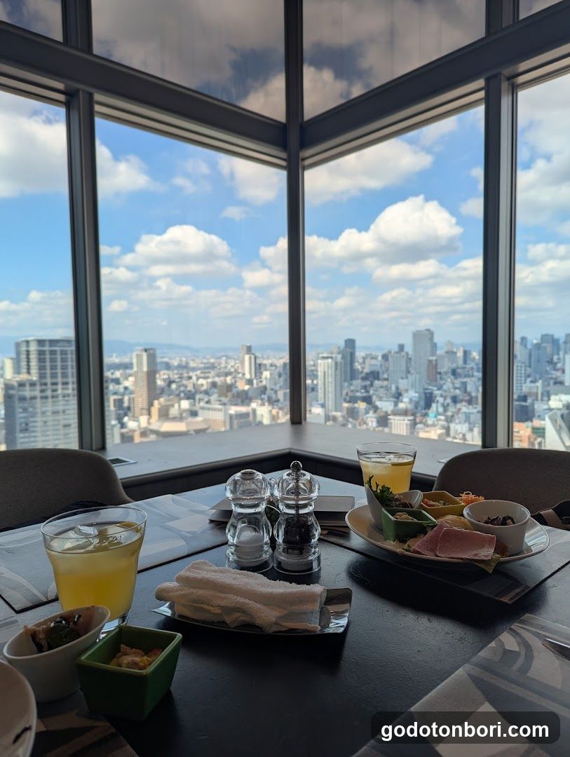 High-rise dining with city view