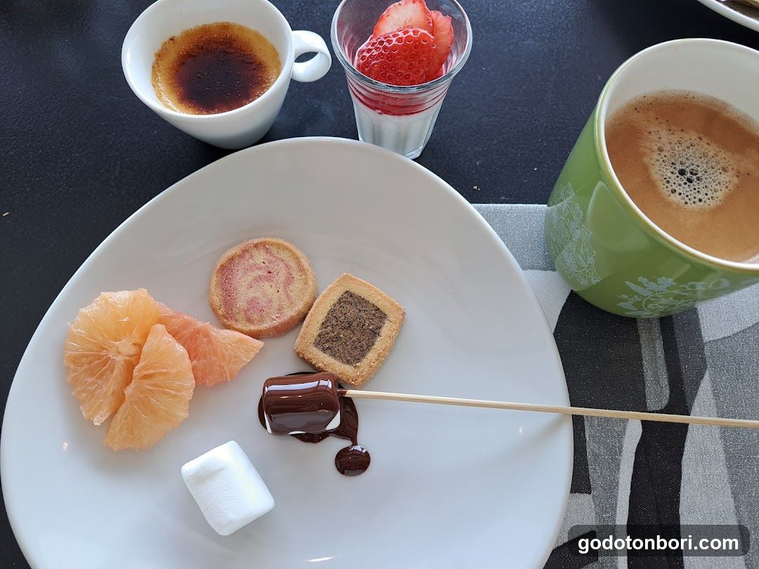 Breakfast Spread with Coffee and Pastries