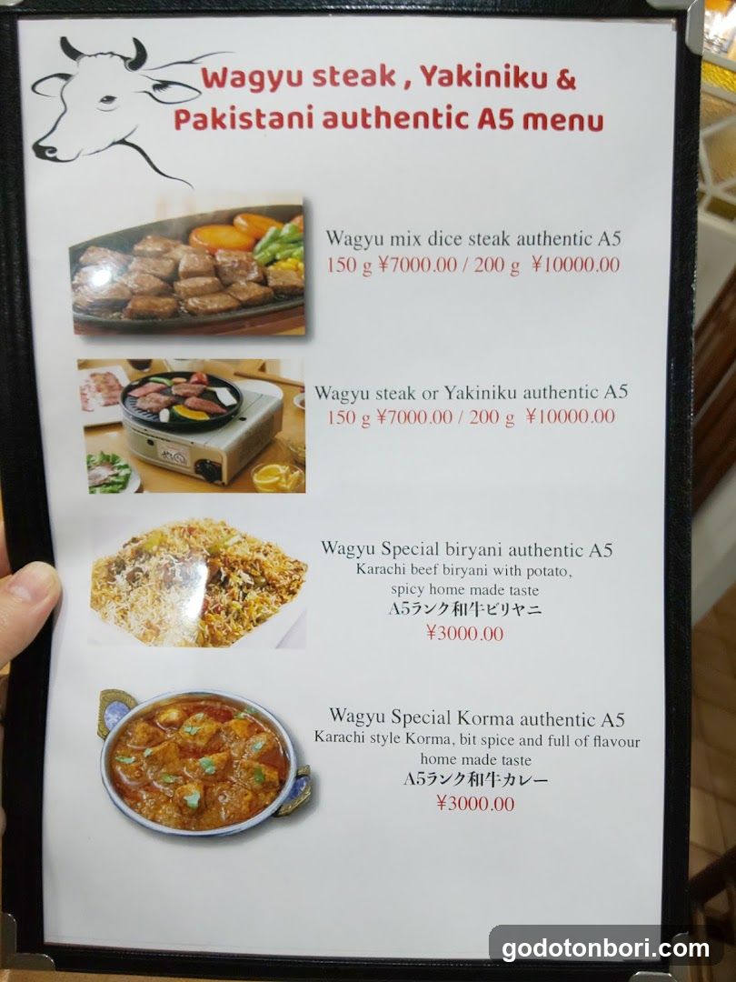 Wagyu steak, Yakimiku & Pakistani authentic A5 menu