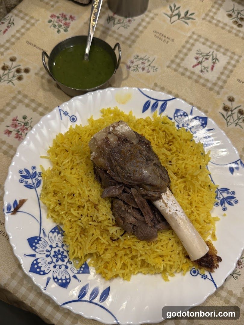Lamb and Rice Dish with Chutney