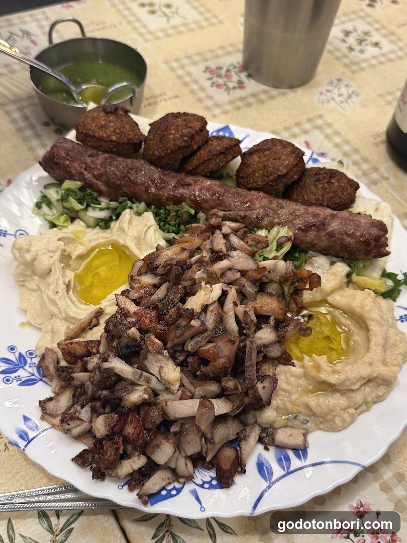 Mediterranean Platter with Hummus and Falafel