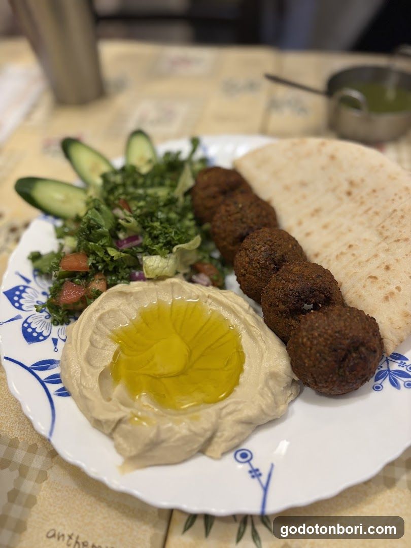 Mediterranean Platter with Hummus and Falafel