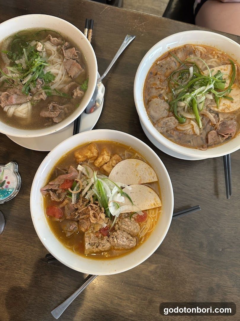 Three Bowls of Noodle Soup