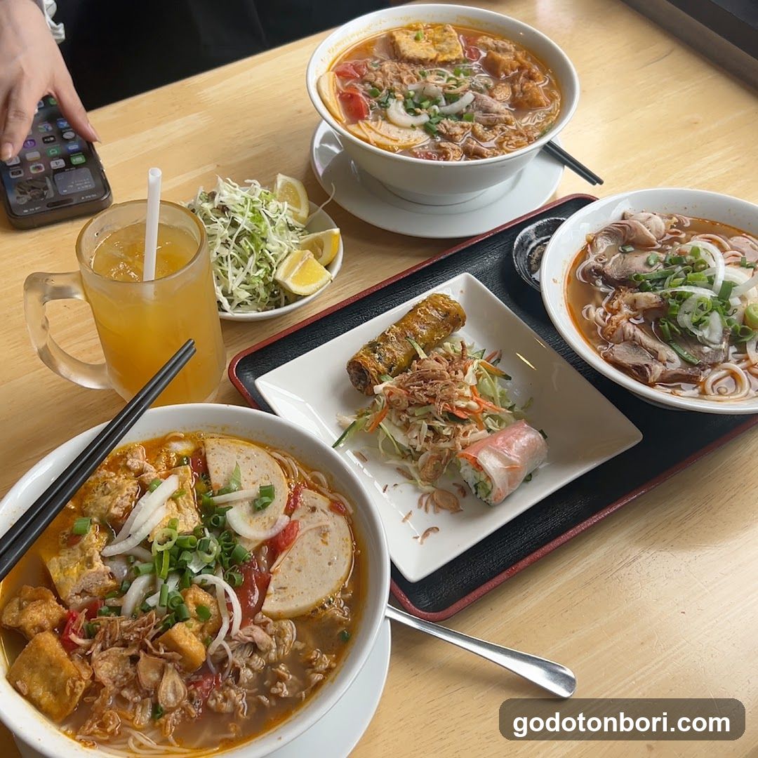 Asian Noodle Meal Spread