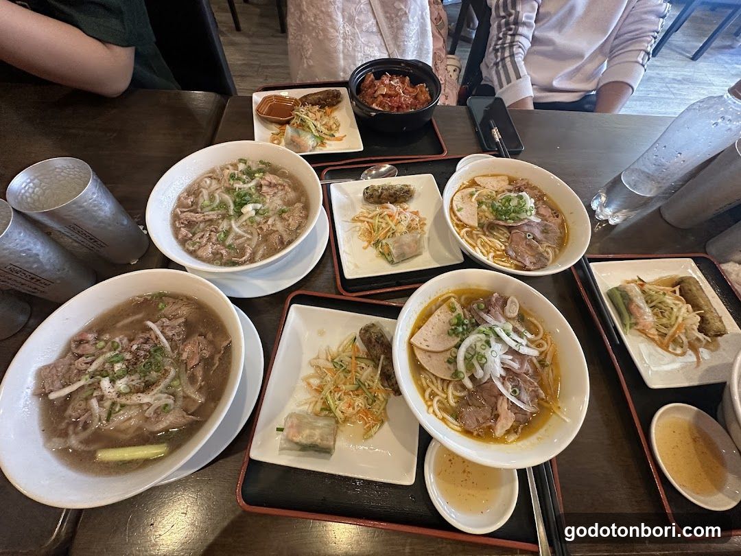 Ramen and Pho Meal Spread