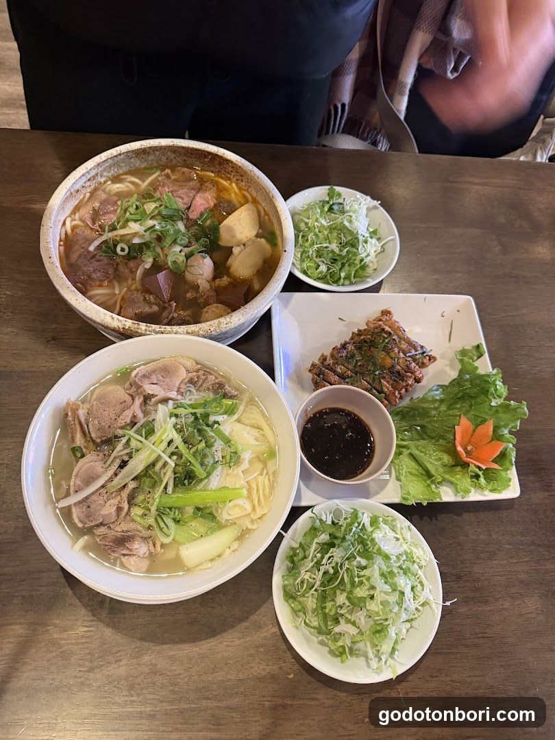 Asian Noodle Meal Spread