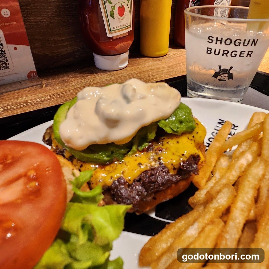 Burger and Fries at Shogun Burger