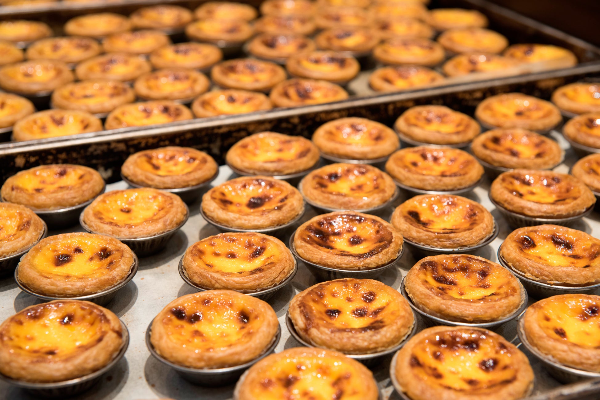 Interior of the new Andrew's Egg Tart flagship focused on bake-fresh tarts