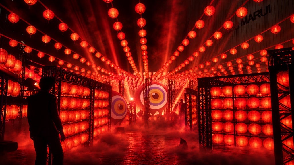 CHIMNEY TOWN lantern and eyeball installation concept at Namba Square